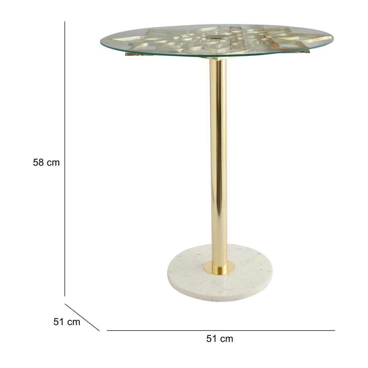 Eden's Flower - Gold Side Table M.M.I. OVERSEAS