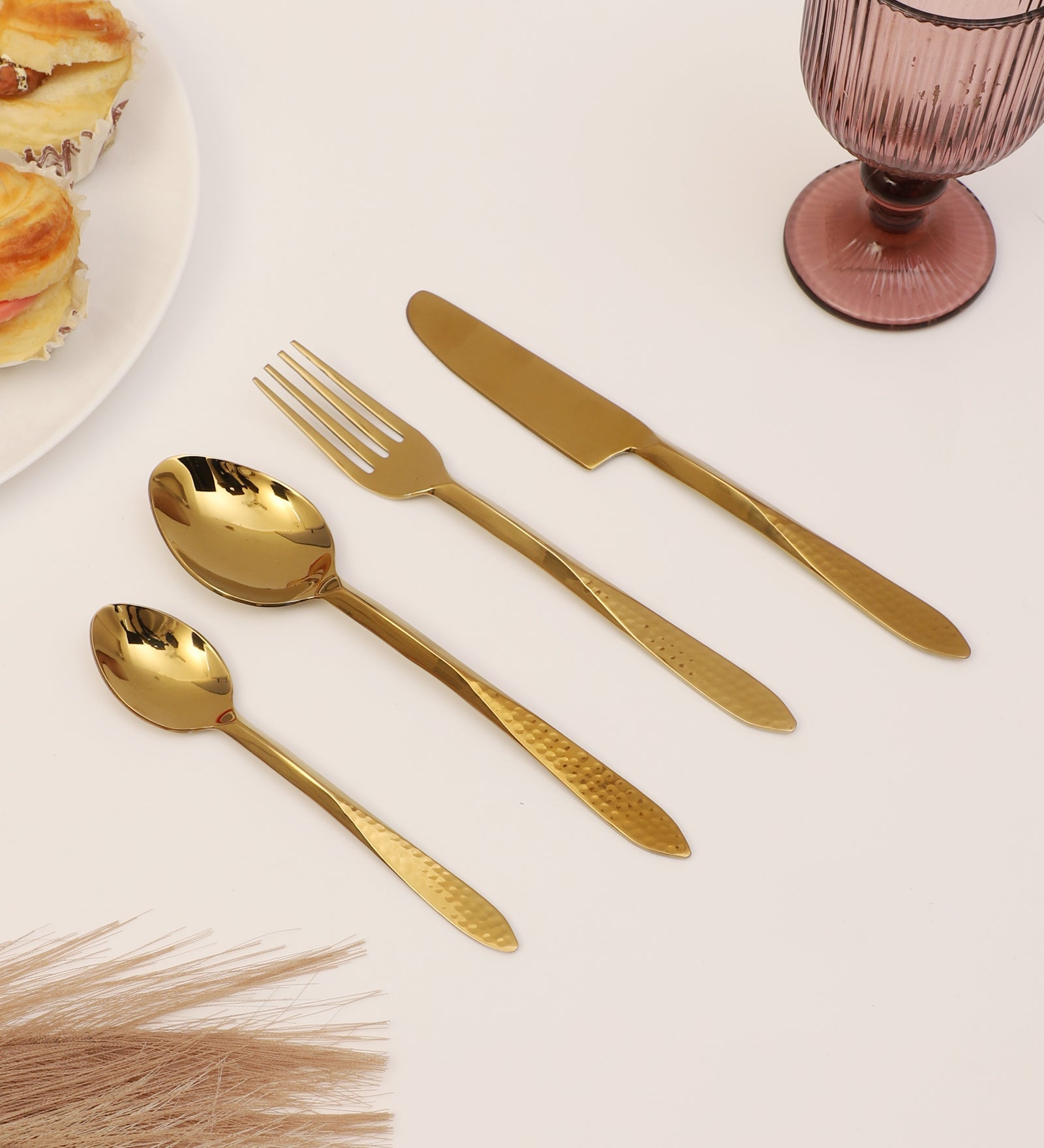 DUNE HAMMERED CUTLERY set M.M.I. OVERSEAS