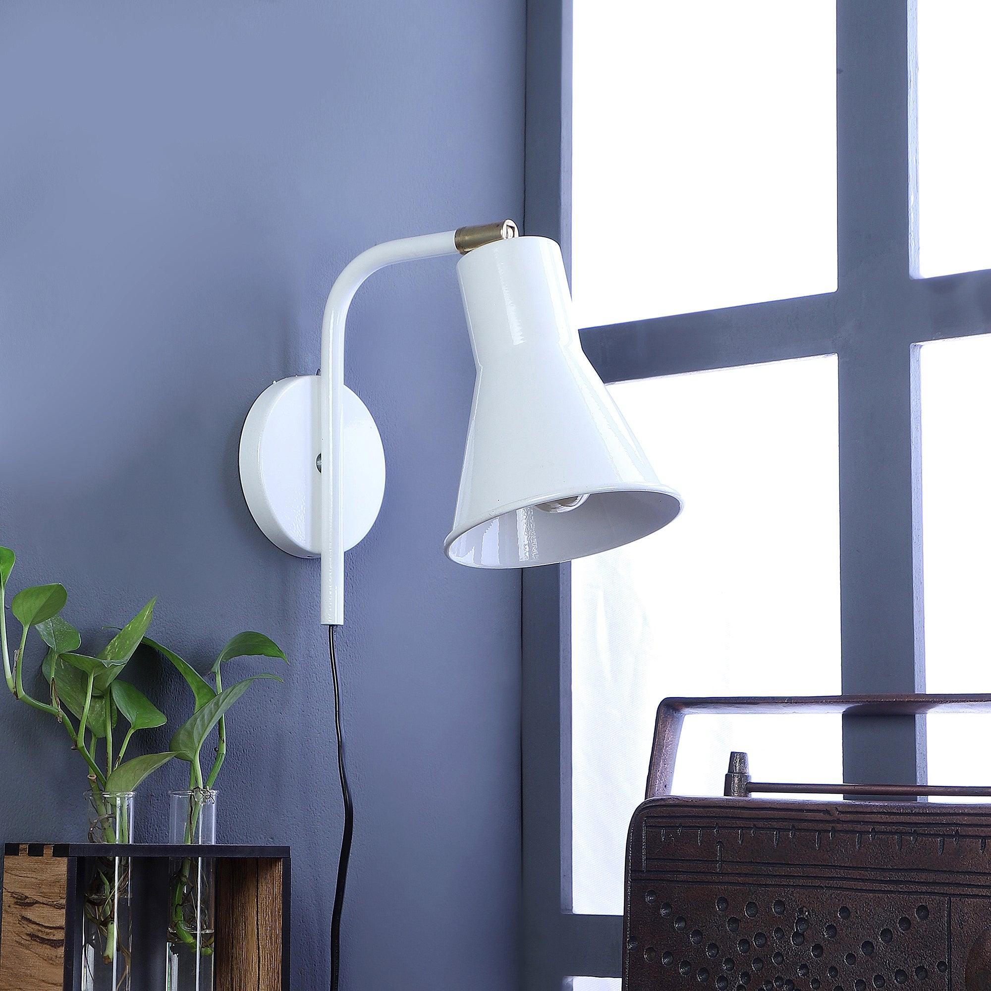 Gilbert White Metal Wall Light by SS Lightings - Ouch Cart