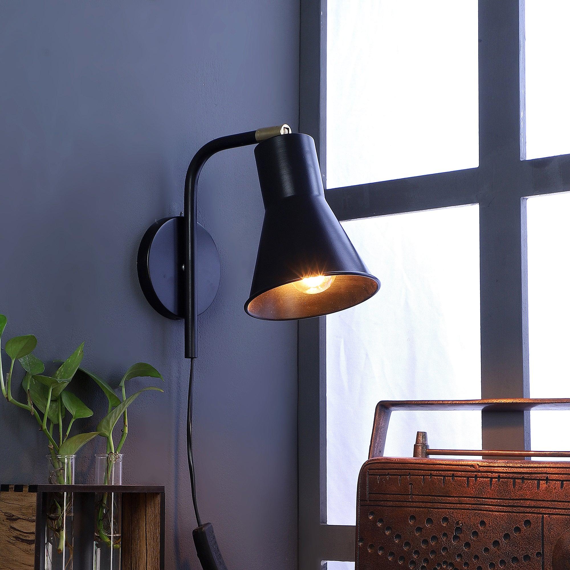 Gilbert Black Metal Wall Light by SS Lightings - Ouch Cart