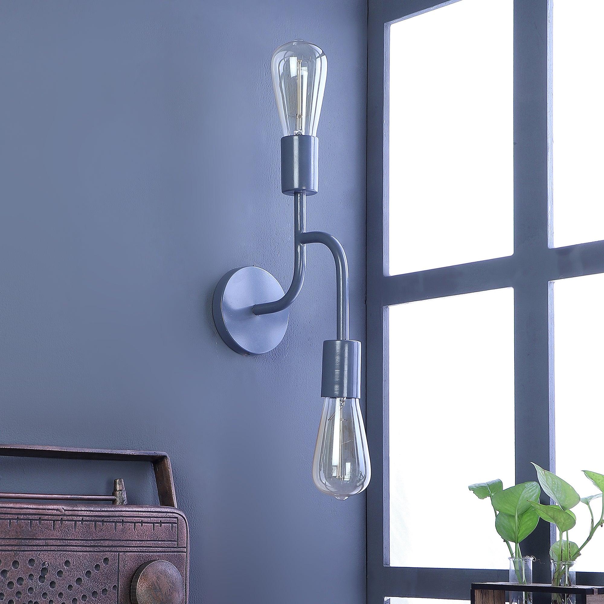 Flute Grey Metal Wall Light by SS Lightings - Ouch Cart