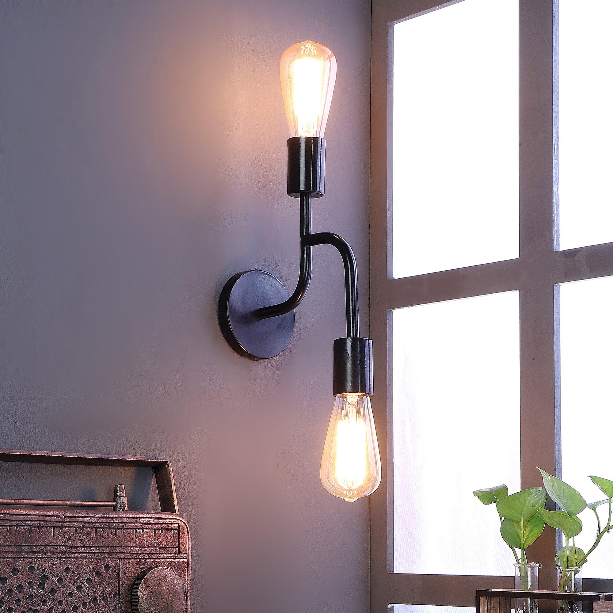 Flute Black Metal Wall Light by SS Lightings - Ouch Cart