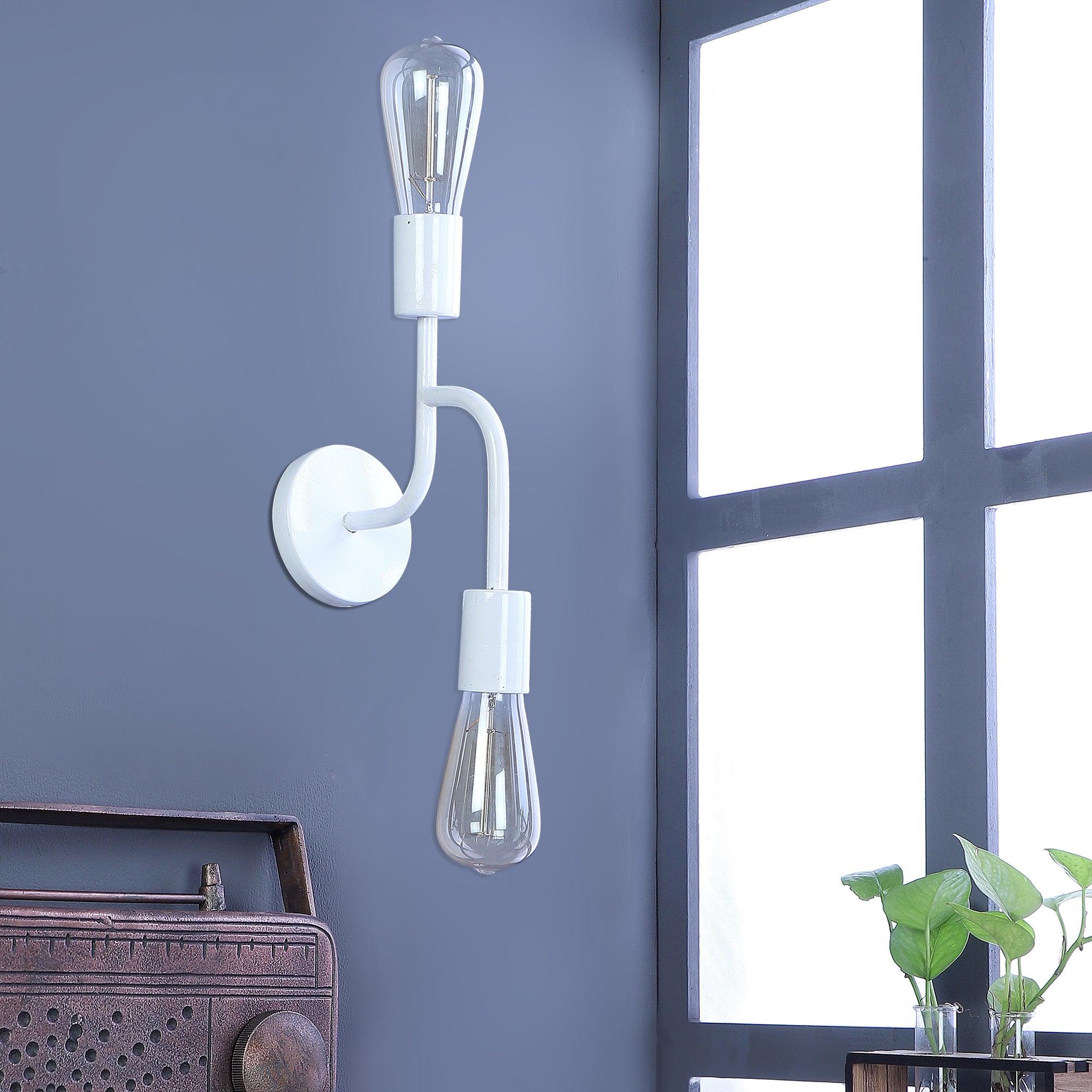 Flute White Metal Wall Light by SS Lightings - Ouch Cart