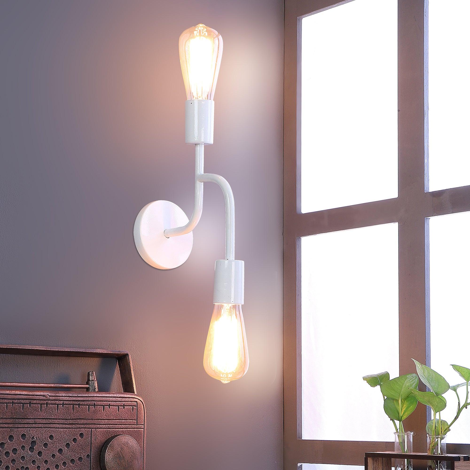 Flute White Metal Wall Light by SS Lightings - Ouch Cart