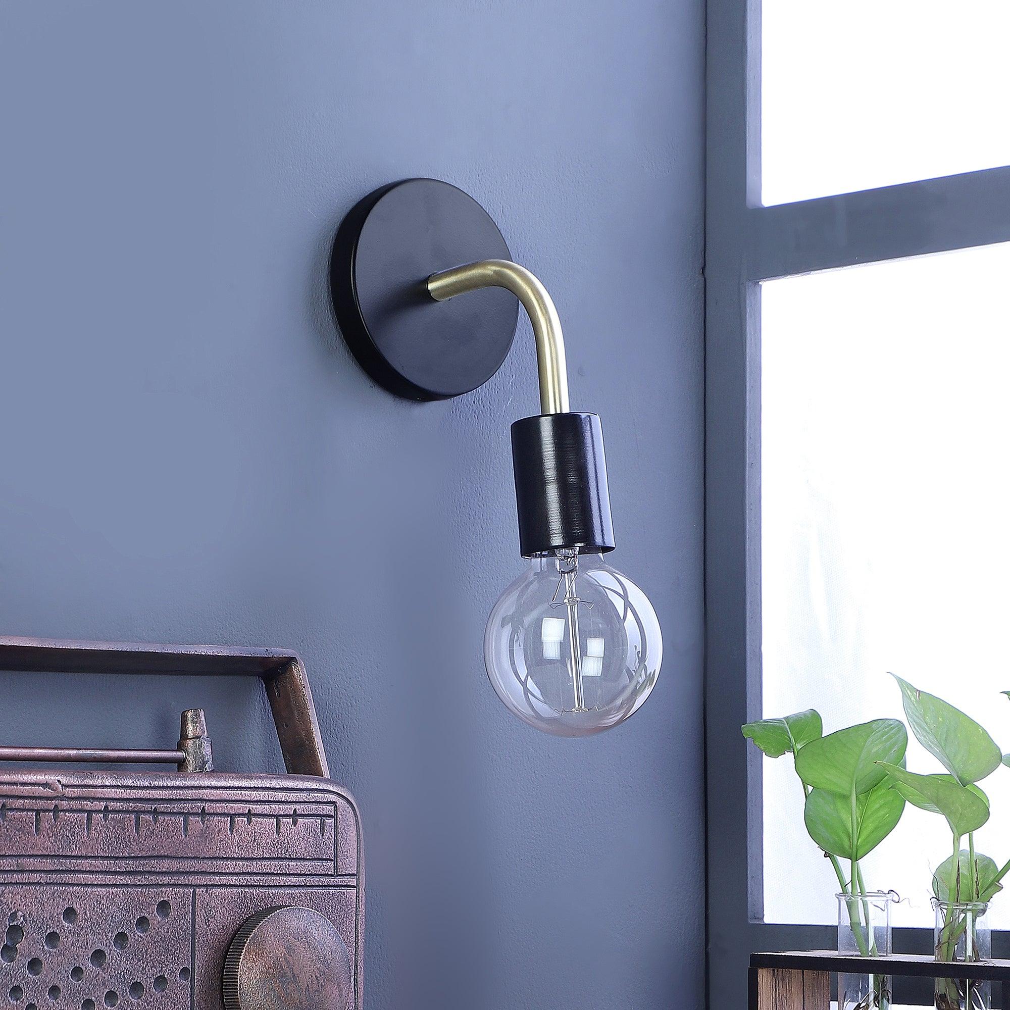 Brass Black Metal Wall Light by SS Lightings - Ouch Cart