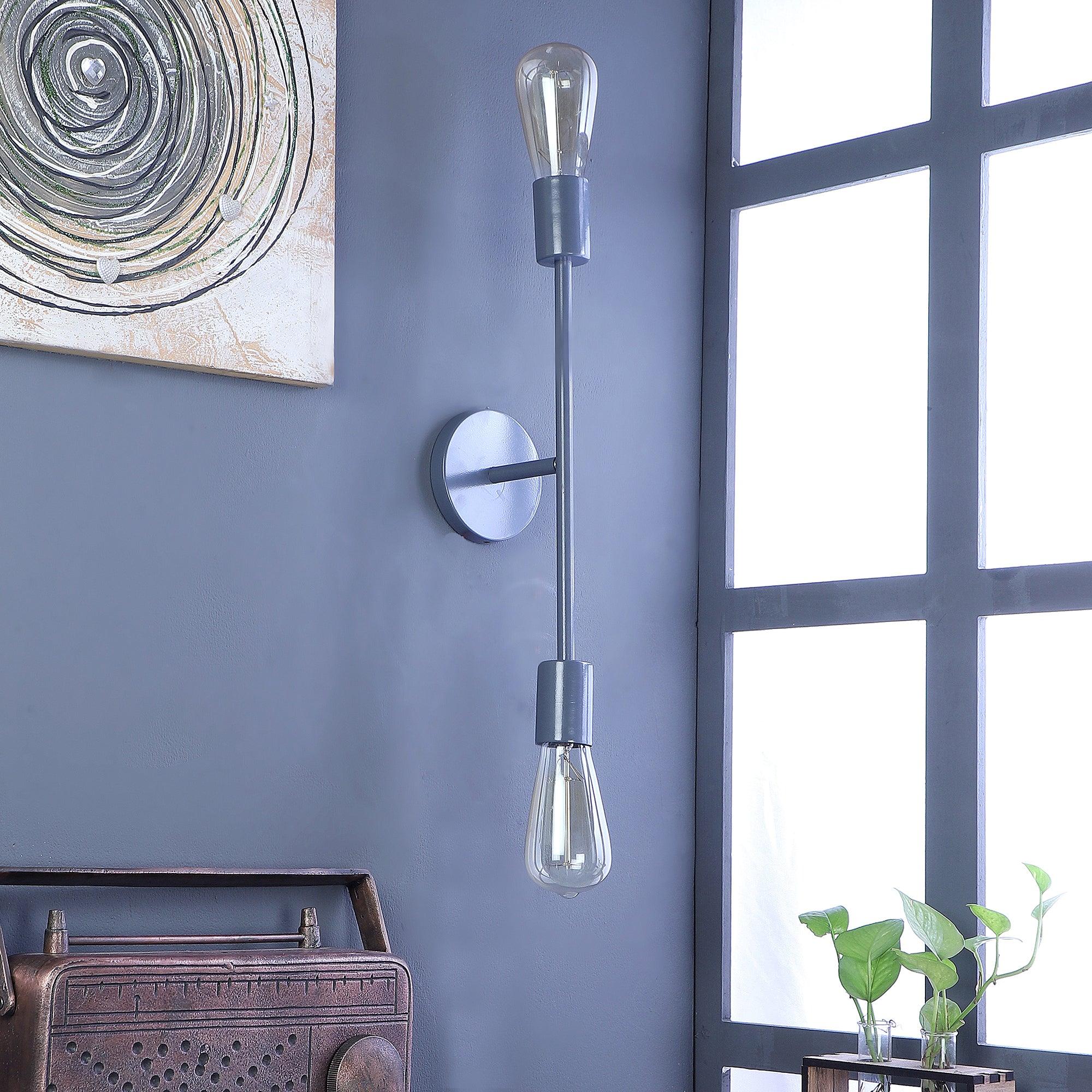 Filo Grey Metal Wall Light by SS Lightings - Ouch Cart