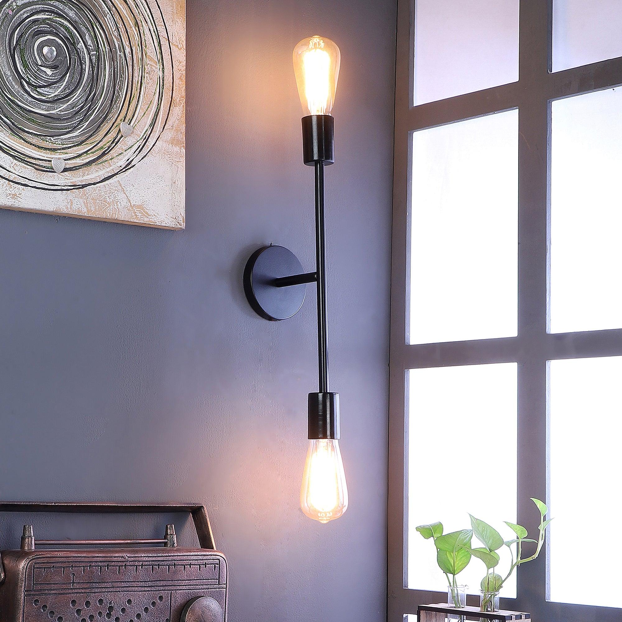 Filo Black Metal Wall Light by SS Lightings - Ouch Cart
