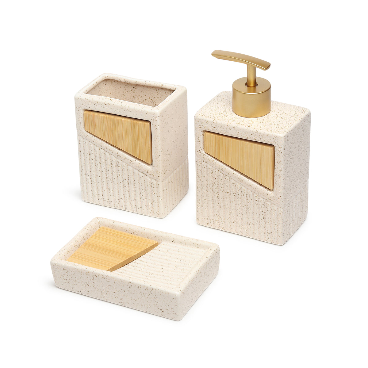 Terrazzo Block Bathroom Set of 3 - 0uchcart