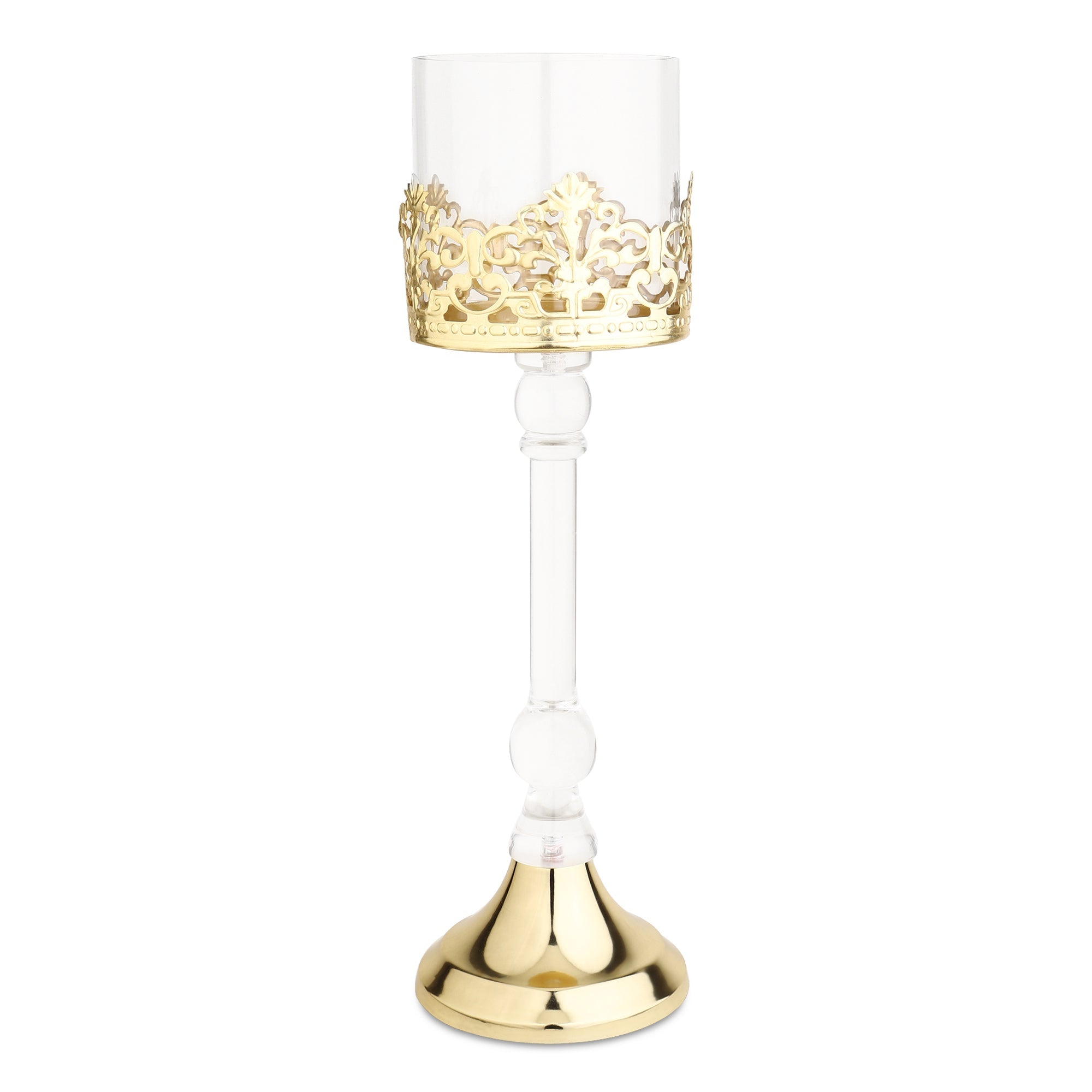 Aurum Crest Pillar Candle Holder Big M.M.I. OVERSEAS