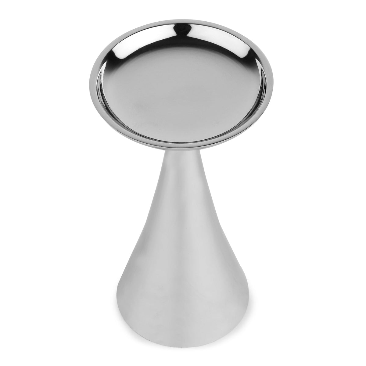Aureus Petite Silver Pillar Candle Stand M.M.I. OVERSEAS