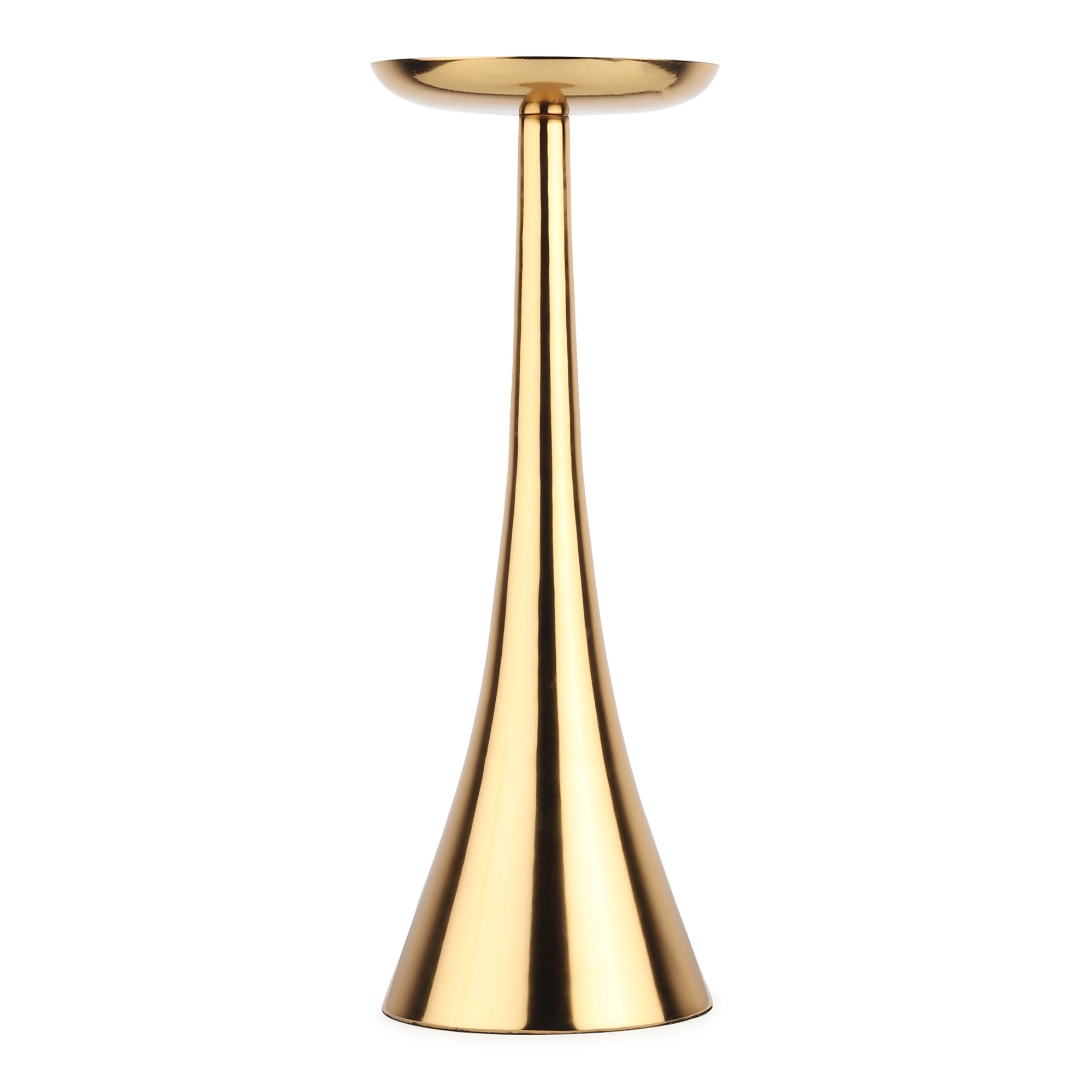 Aureus Tall Gold Pillar Candle Stand