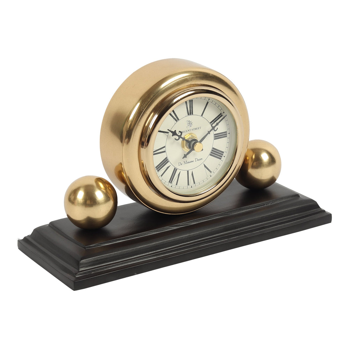 Orbitron table clock in gold M.M.I. OVERSEAS