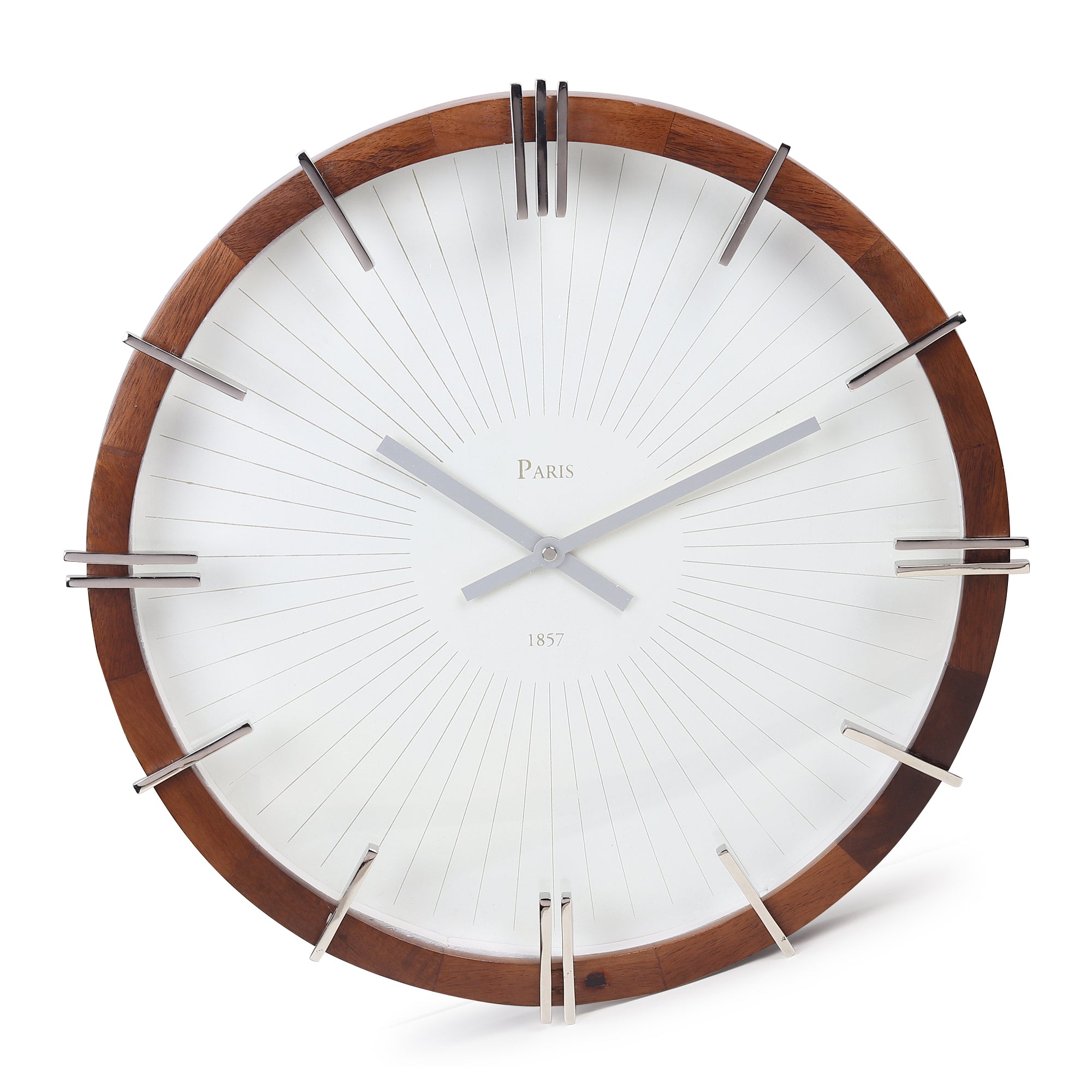 Eclipta Silver Wall Clock M.M.I. OVERSEAS