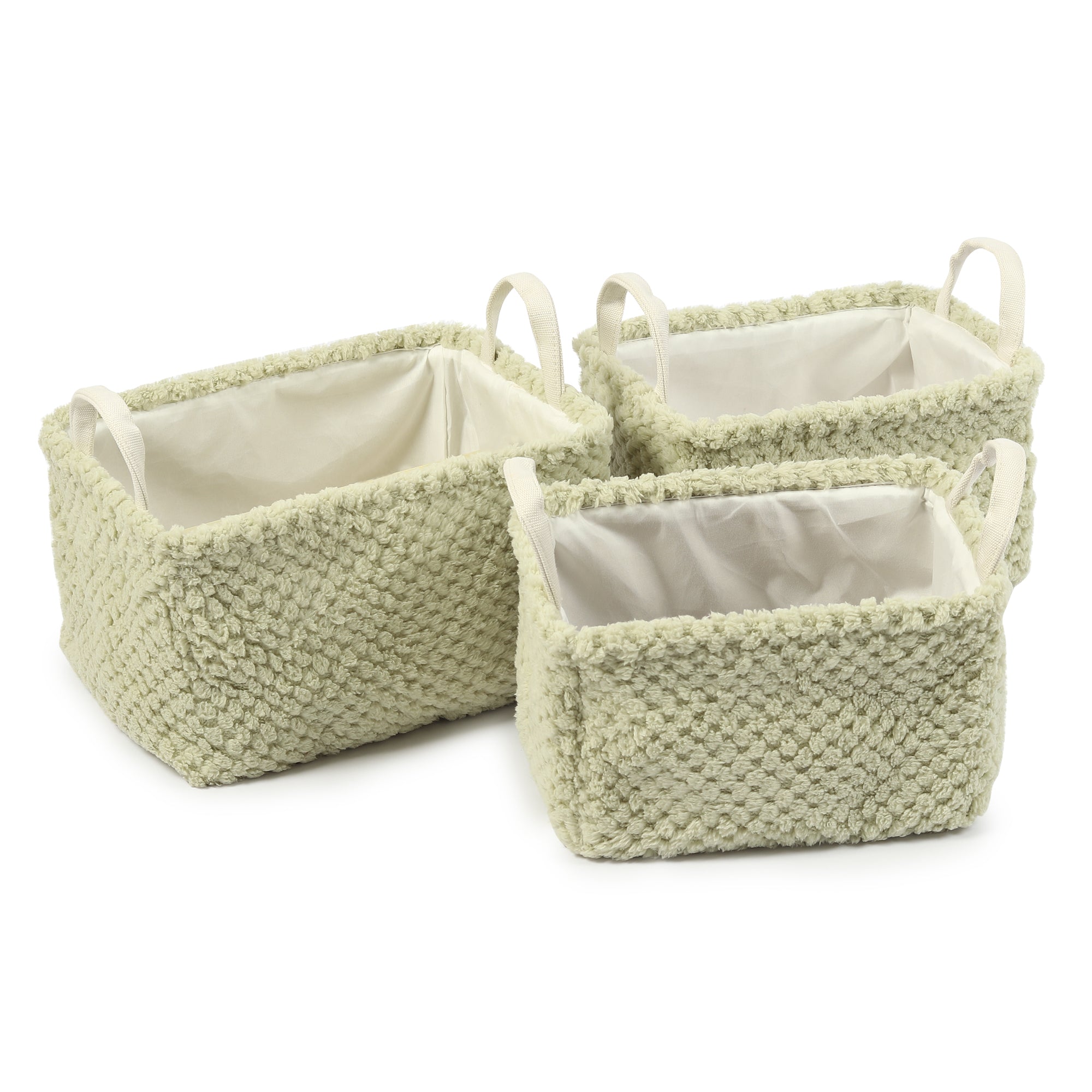 Warm Whirl mint green Basket set of 3