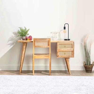Joury Rattan Study Table - Ouch Cart