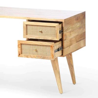 Joury Rattan Study Table - Ouch Cart