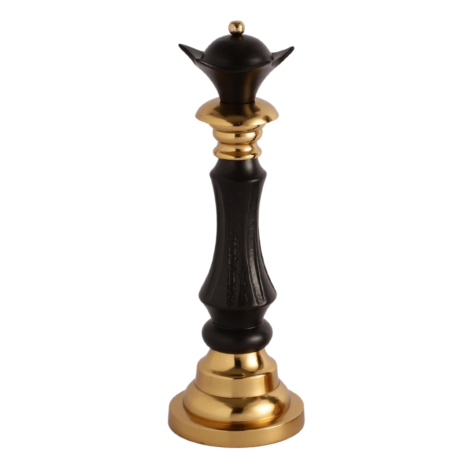 Victoris Gold Black Set of King and Queen Chess