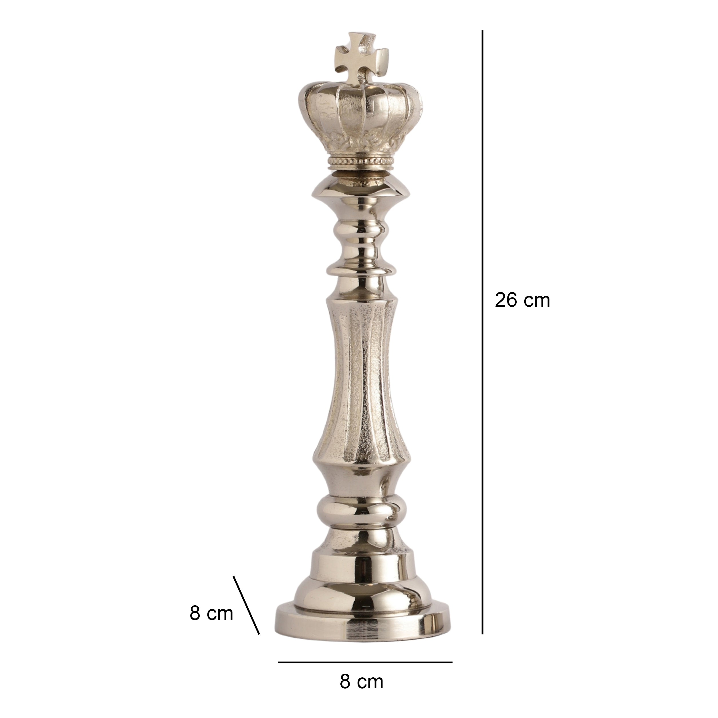 Victoris Silver Set of King and Queen Chess