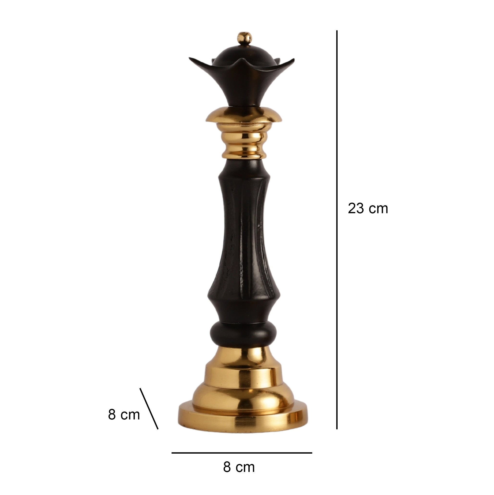 Victoris Gold Black Set of King and Queen Chess - OUCHCART | Chess