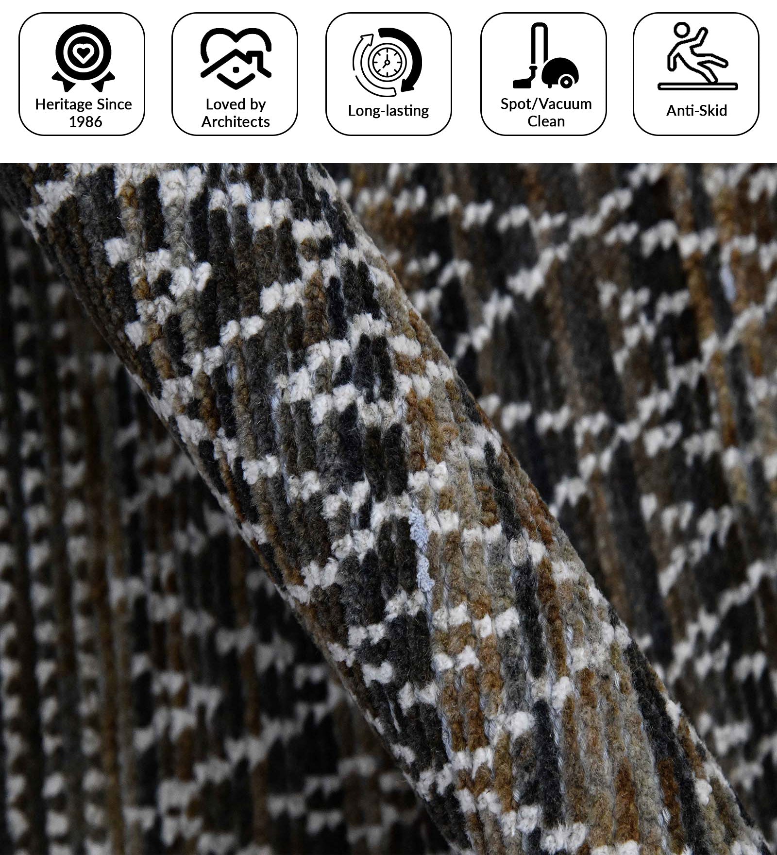 Metropolis Modern Pattern Hand Knotted Rectangle Anti-Skid Designer Carpet, Area Rug For Bed Room, Living Room - 9'X12'