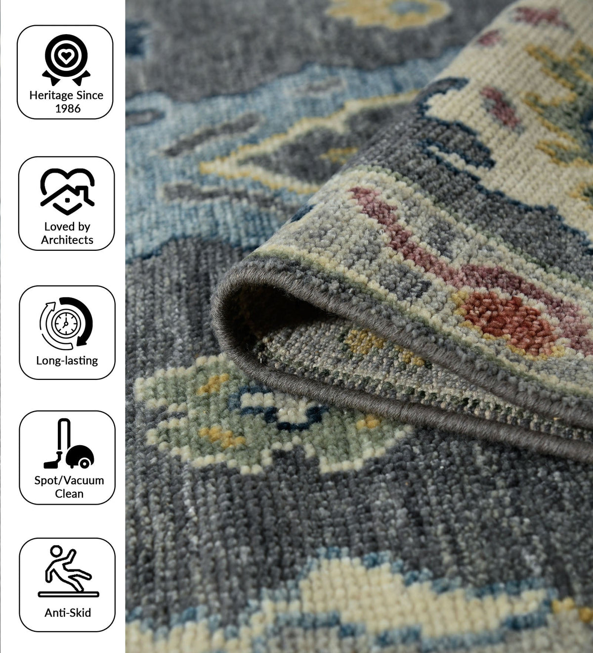 Jaigarh Traditional Pattern Hand Knotted Rectangle Anti-Skid Designer Carpet, Area Rug For Bed Room, Living Room - 6'x9' Saraswati Global