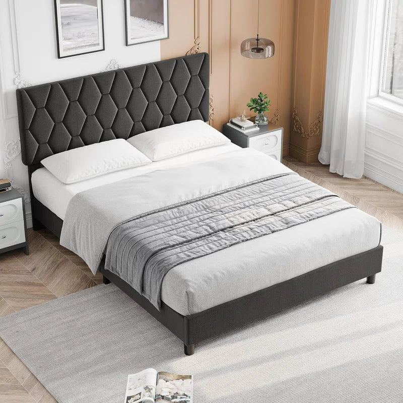 Iokua Upholstered Platform Bed OUCH CART