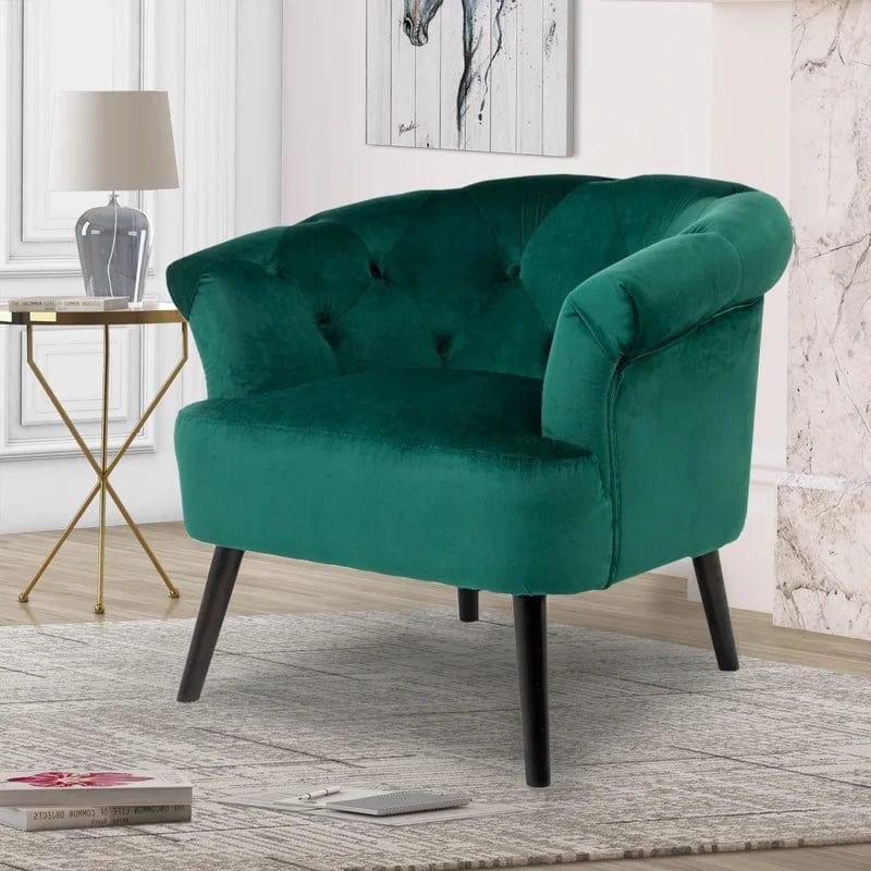 Isaacs Upholstered Chesterfield Chair - Ouch Cart