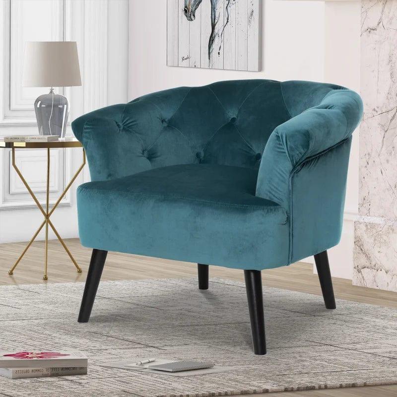 Isaacs Upholstered Chesterfield Chair - Ouch Cart | Armchair