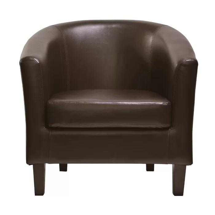Isadora Vegan Leather Barrel Chair - Ouch Cart | Tub chair