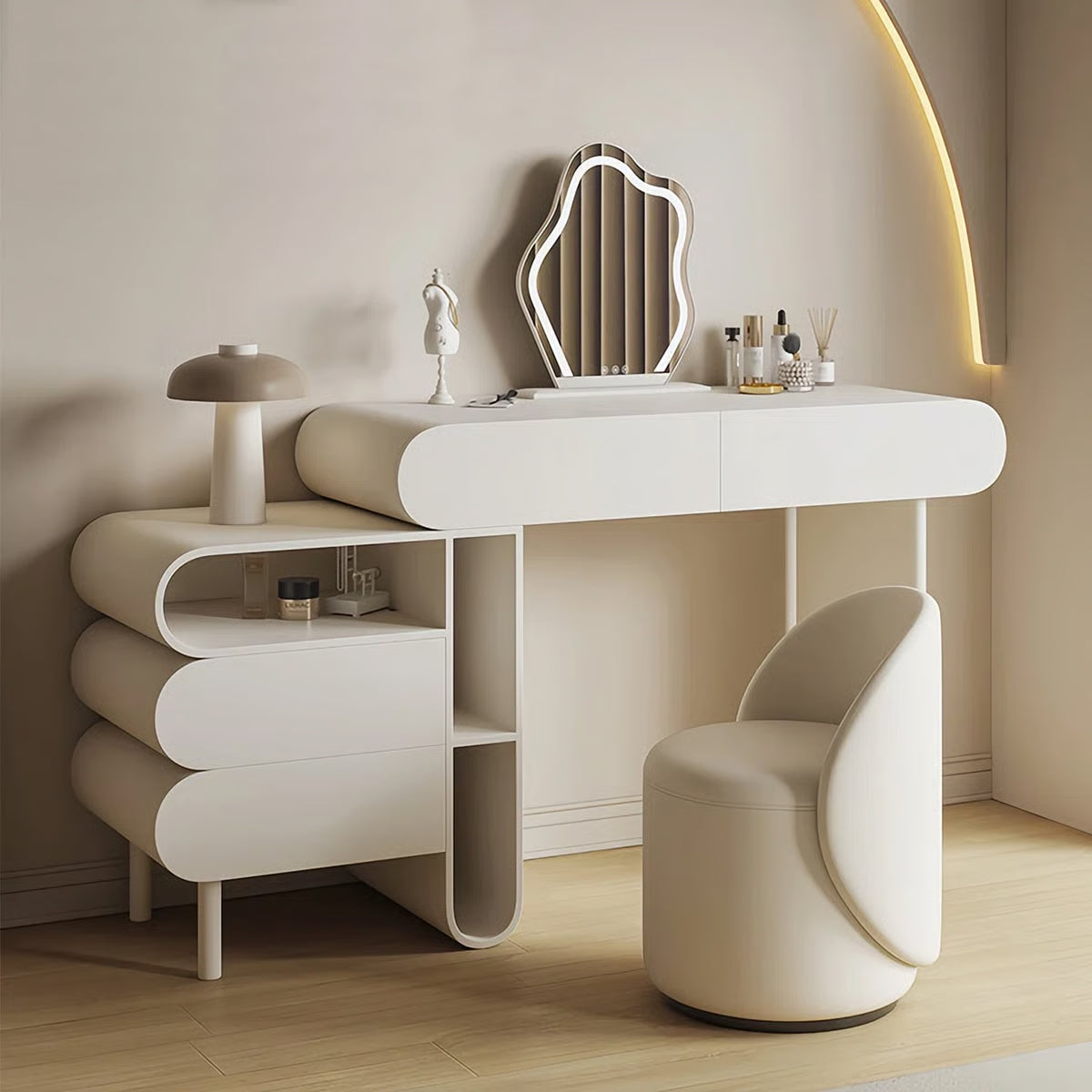 Elegant Isaian Vanity Desk – Ample Storage Space