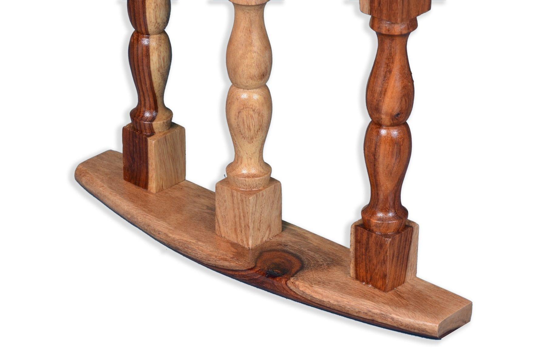 Sheesham Wood Breakfast Table | Laptop Table - Natural Finish - Ouch Cart