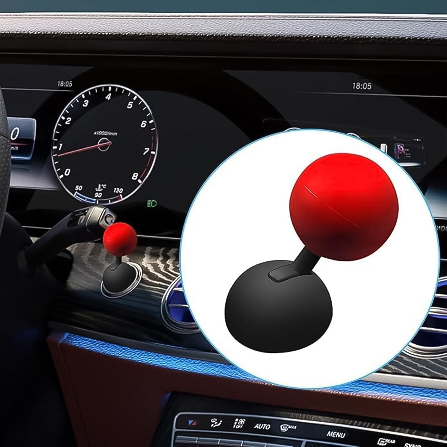 Car Push Start Button Rocker Cover Ball Design (1 Pc) Wukusy
