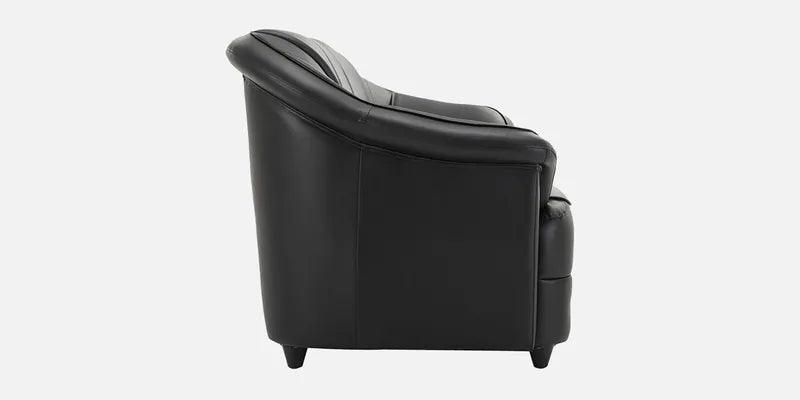 Leatherette 3 Seater Sofa in Black Colour - Ouch Cart