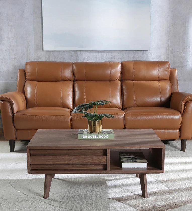 Wooden Coffee Table In Natural Finish - Ouch Cart