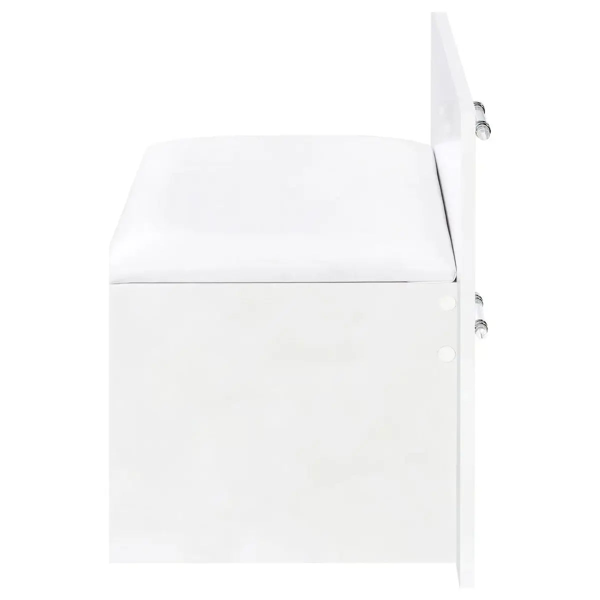 Elegant Jaiyla 2-Drawer Vanity Set with LED Mirror – Modern High Gloss Desk