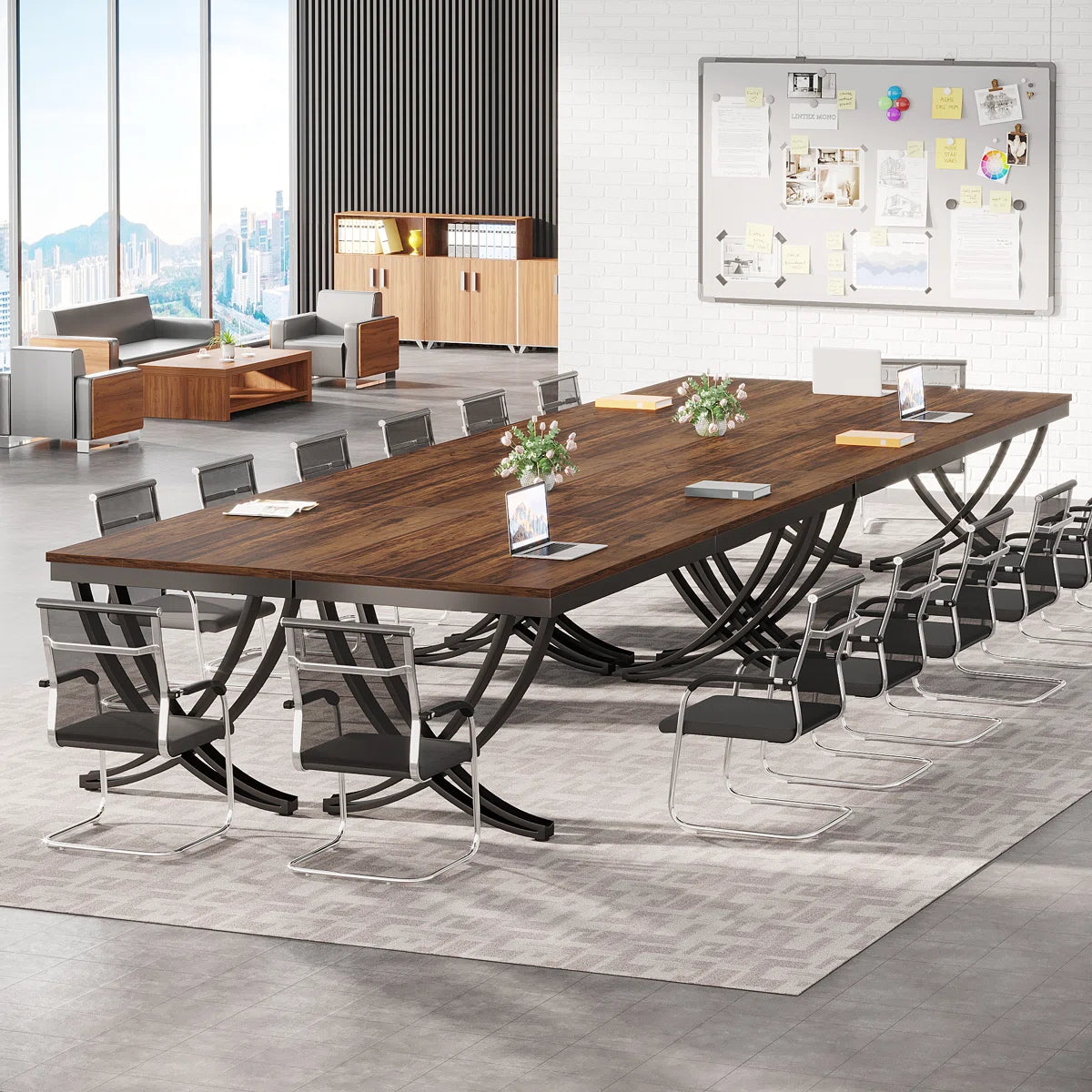 Jaline 78.74'' Rectangle Conference Table (Set of 4)