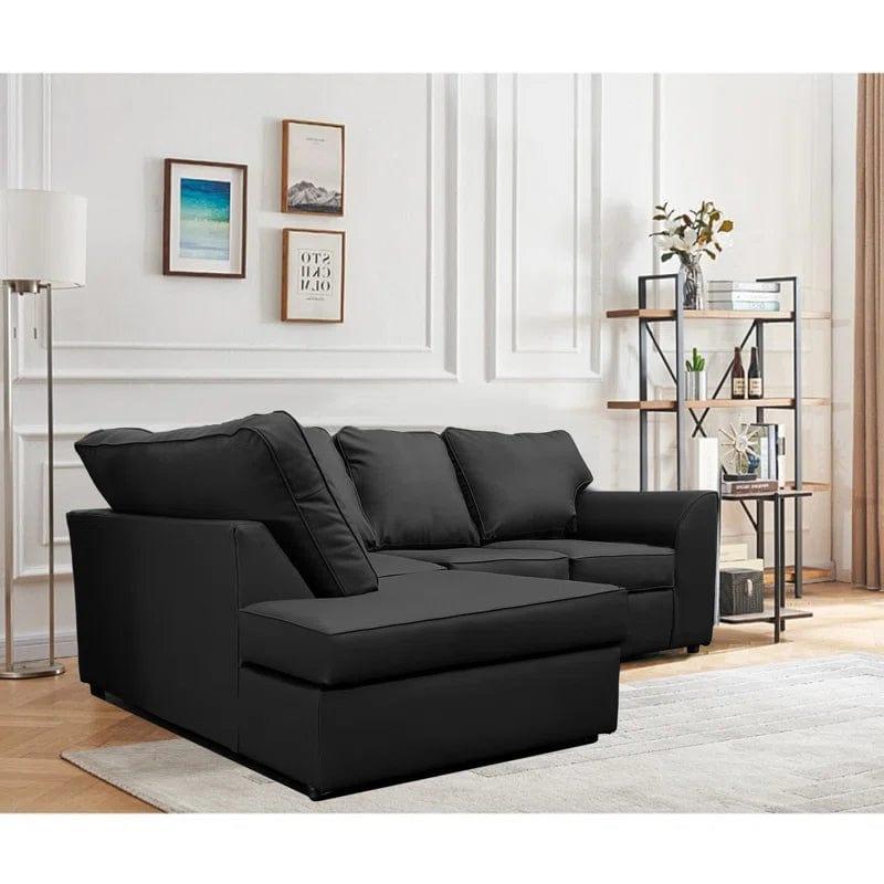 Jarol Vegan Leather Corner Sofa - Ouch Cart