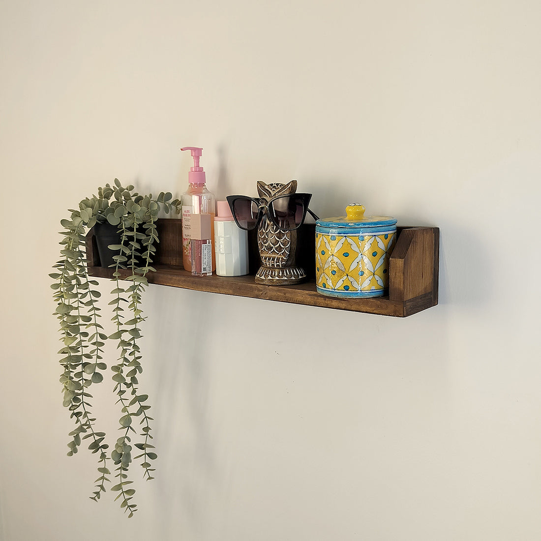 Jean Wooden Wall Shelf Organiser