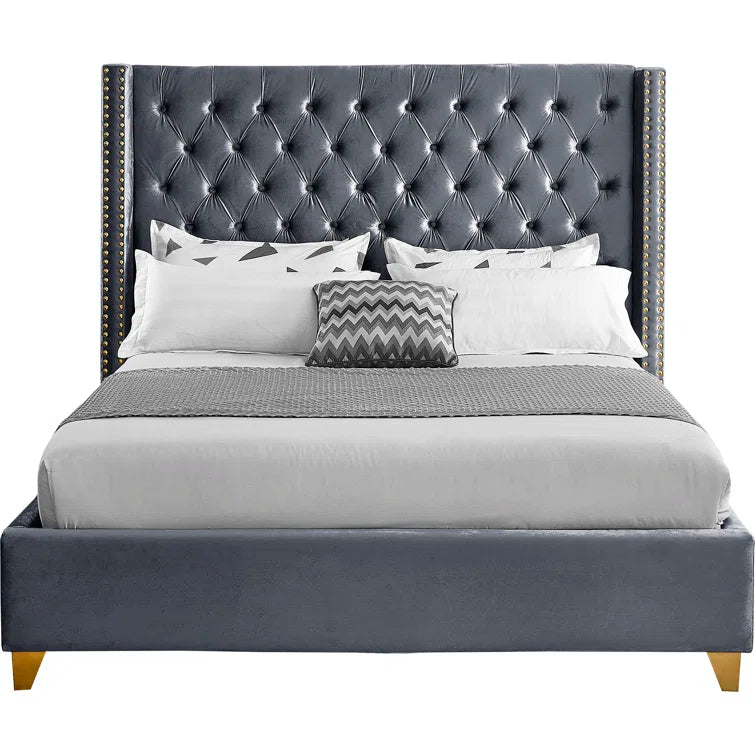 Joclynn Upholstered Wingback Bed OUCH CART