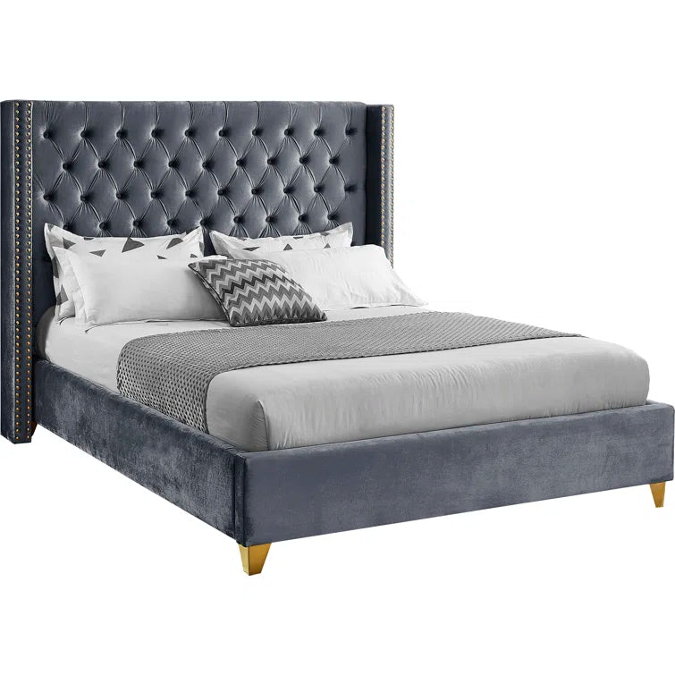 Joclynn Upholstered Wingback Bed OUCH CART