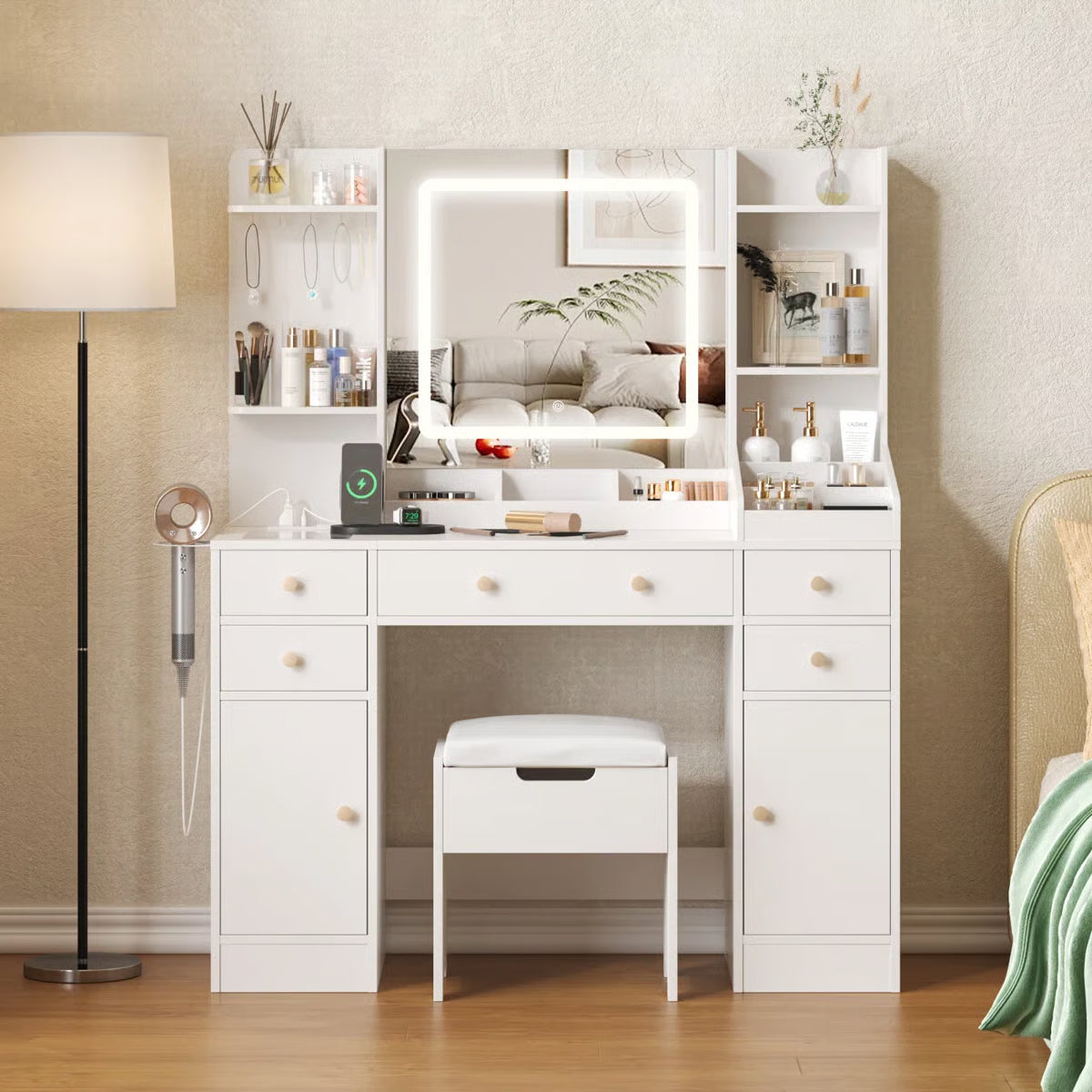 Elegant Kahala Makeup Vanity Desk with Drawers-OUCH CART |Dressing table
