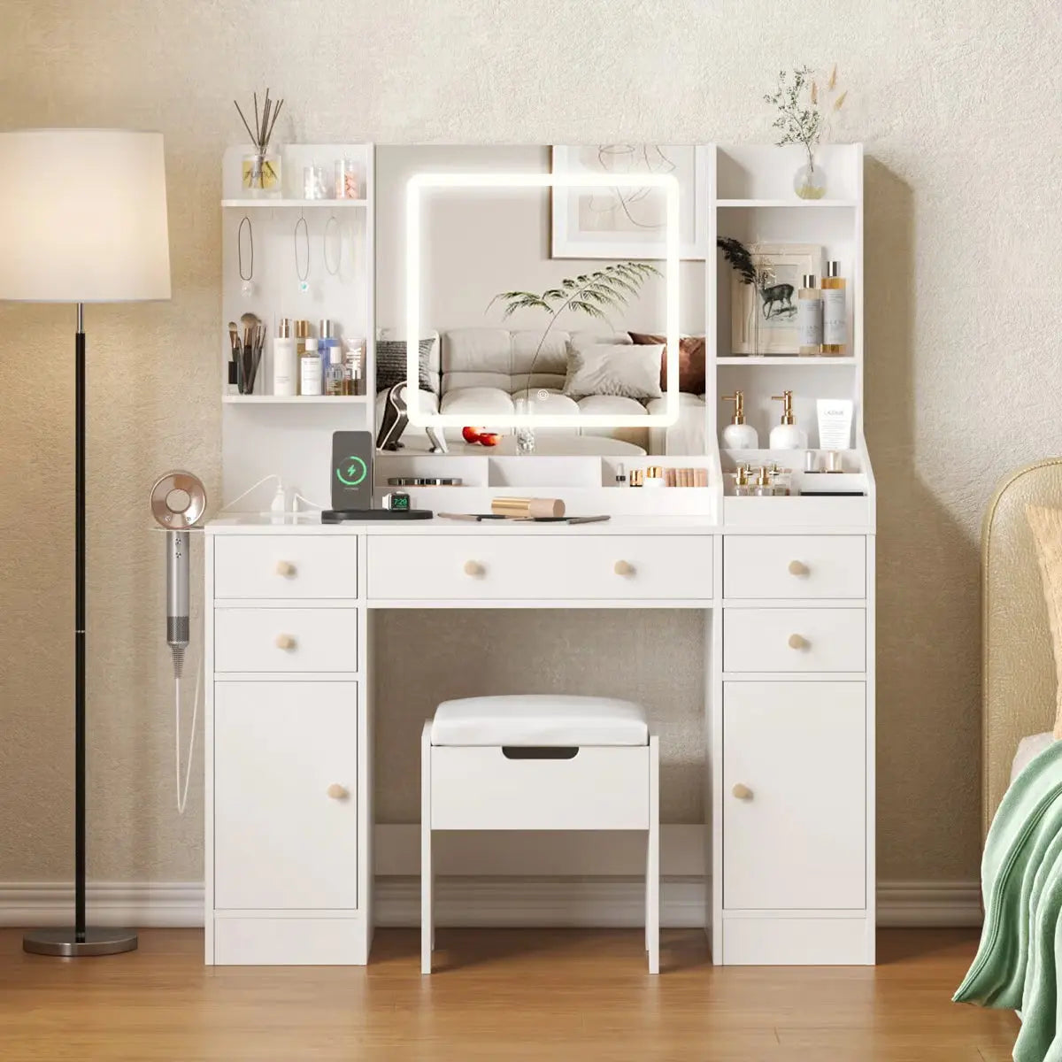 Elegant Kahala Makeup Vanity Desk with Drawers-OUCH CART |Dressing table