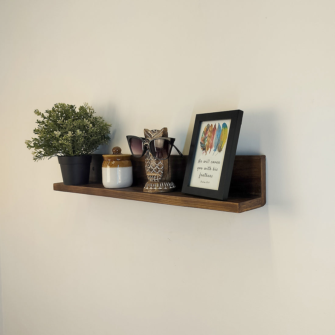 Karl Wooden Wall Shelf Organiser