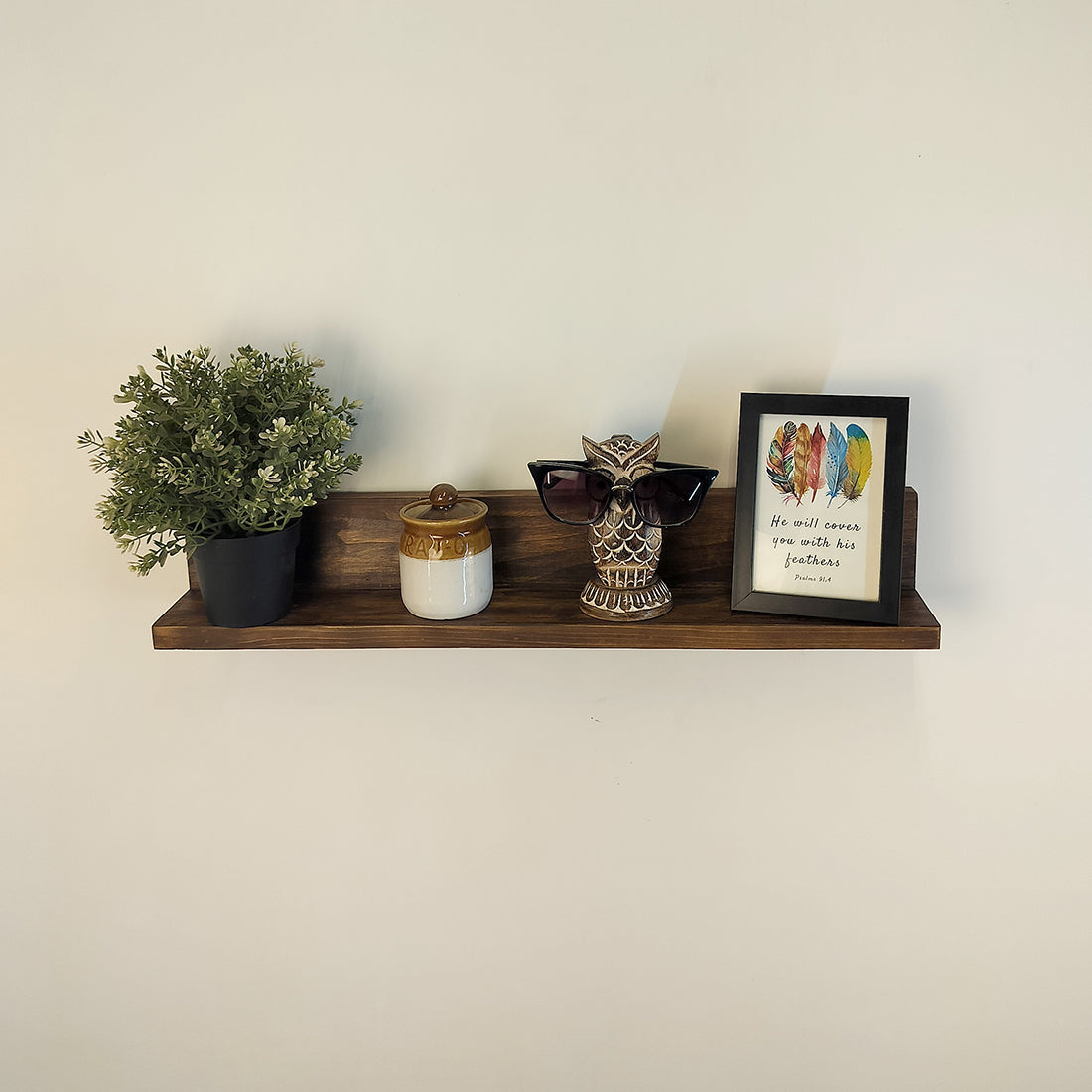 Karl Wooden Wall Shelf Organiser