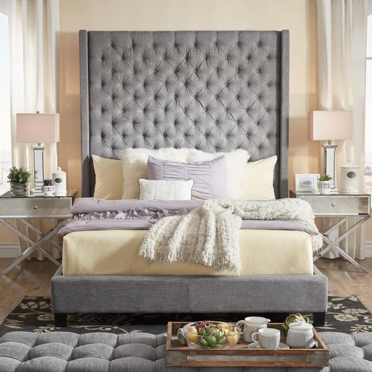 Kaster Upholstered Wingback Bed