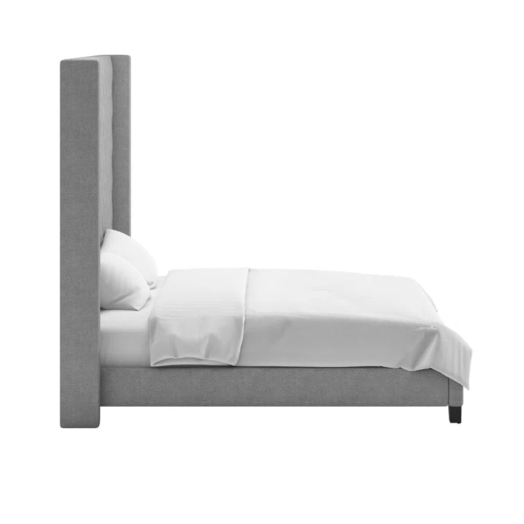 Kaster Upholstered Wingback Bed OUCH CART