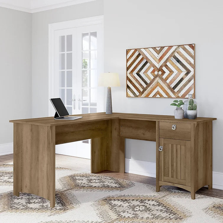 Maximized Productivity: The L-Shaped Computer Desk ouch cart