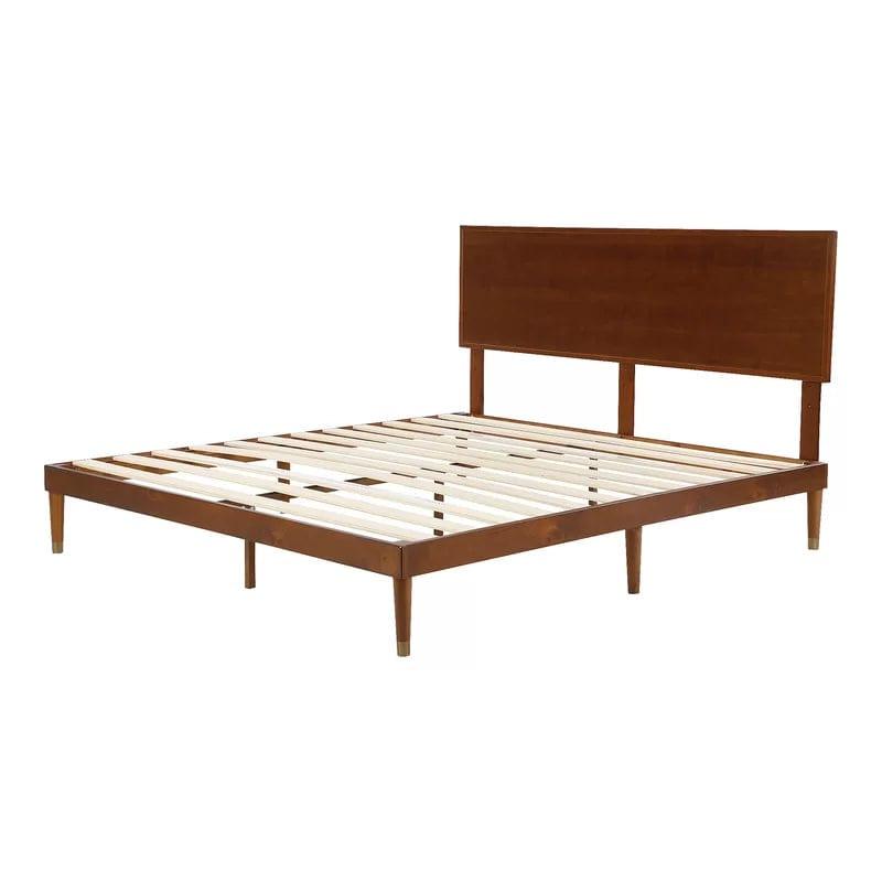 Kiesel Solid Wood Bed Frame with Headboard - Ouch Cart