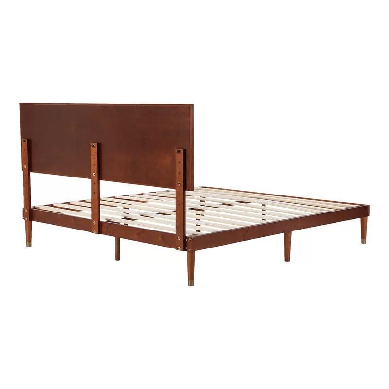 Kiesel Solid Wood Bed Frame with Headboard - Ouch Cart