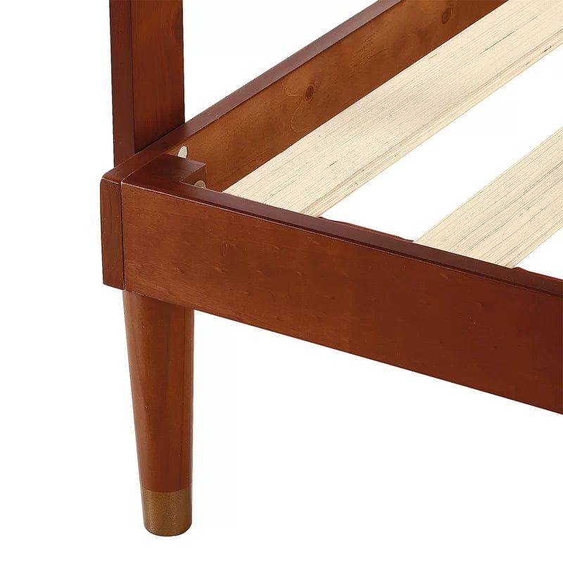 Kiesel Solid Wood Bed Frame with Headboard - Ouch Cart